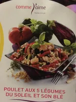 Poulet aux 5 légumes du soleil et son blé