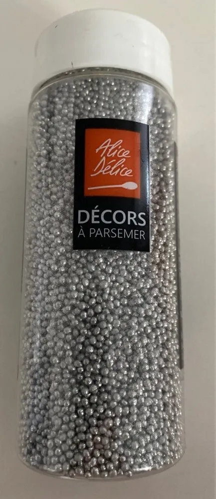 Décors perles sucre argenté