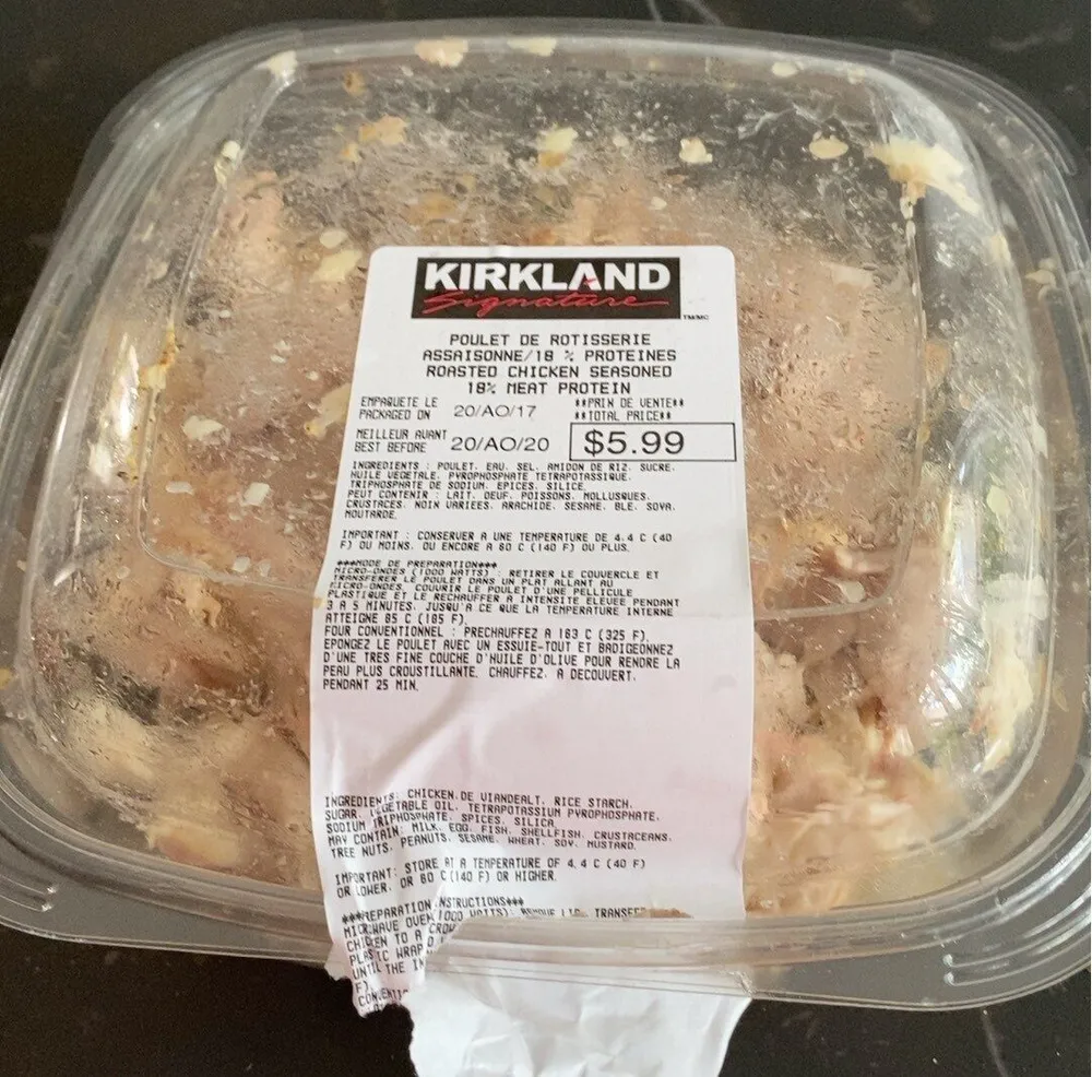 Roasted chicken seasoned