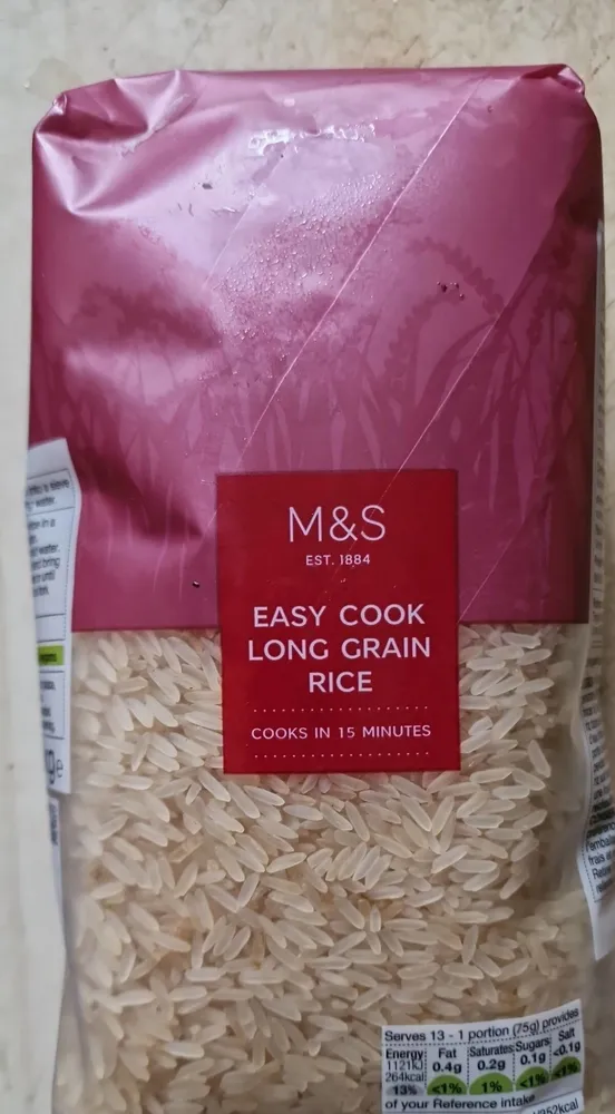 Easy cook long grain rice