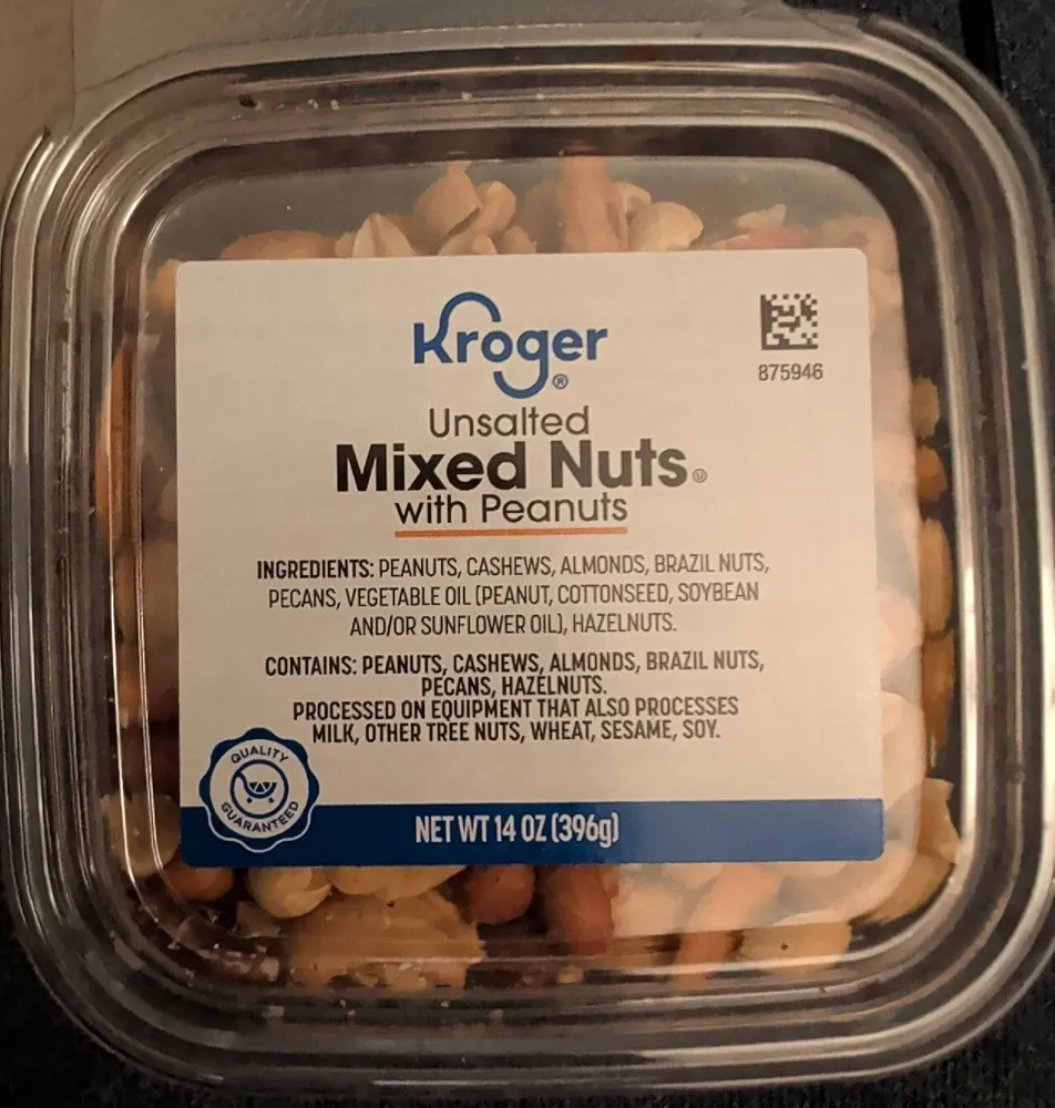 Unsalted Mixed Nuts with Peanuts