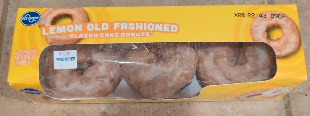 Lemon Old Fashioned Glazed Cake Donuts