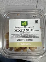 Roasted unsalted deluxe mixed nuts with peanuts