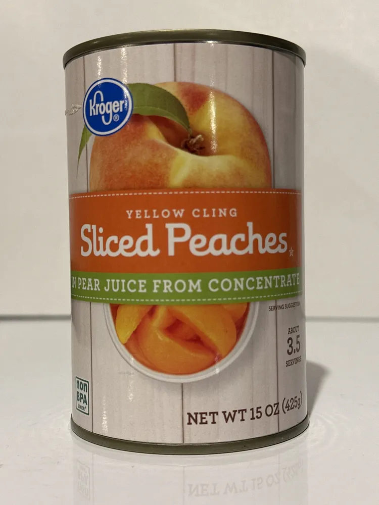 Yellow Cling Sliced Peaches in Pear Juice from Concentrate