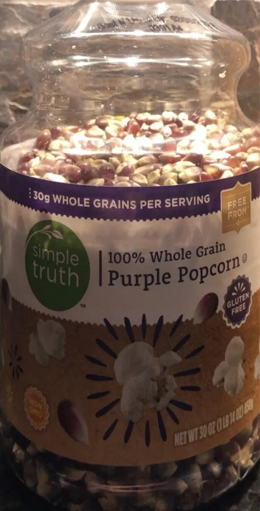 100% WHOLE GRAIN PURPLE POPCORN