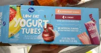 Low fat yogurt tubes