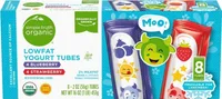 Organic blueberry strawberry lowfat yogurt tubes