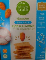 gluten free rice & almond sea salt thin crackers