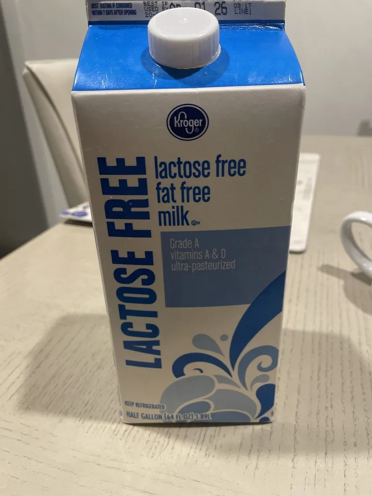 lactose free fat free milk