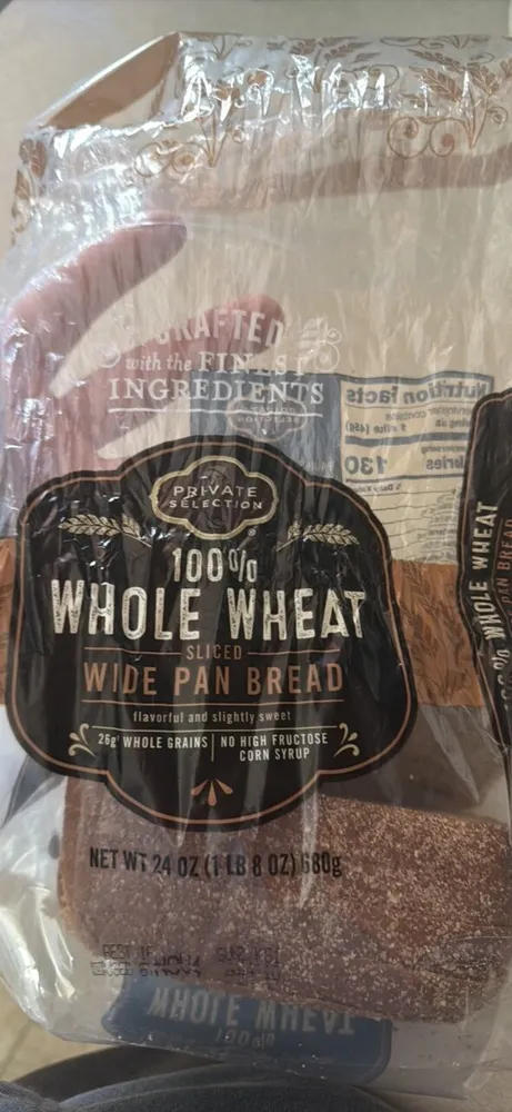 100% Whole Wheat White Pan Bread