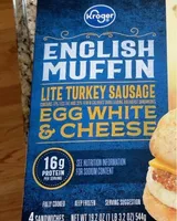 English Muffin Lite Turkey Sausage Egg White & Cheese