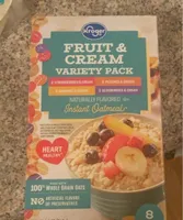 Fruit & Cream Variety Pack Naturally Flavored Instant Oatmeal