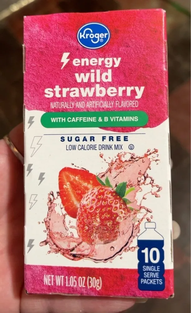 Wild strawberry energy water flavor packet
