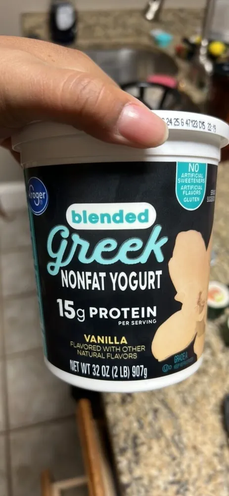 blended Greek nonfat yogurt
