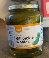 Kosher dill pickle wholes