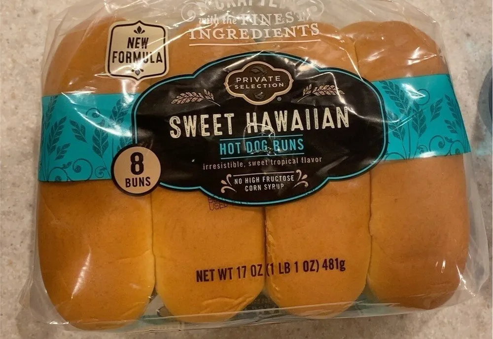 Sweet Hawaiian Hot Dog Buns