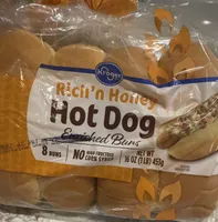 Rich'n Honey Hot Dog Enriched Buns