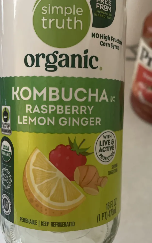 Raspberry Lemon Ginger Kombucha