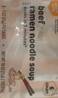 Beef flavor ramen noodle soup