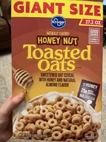Honey Nut Toasted Oats Sweetened Oat Cereal with Honey and Natural Almond Flavor