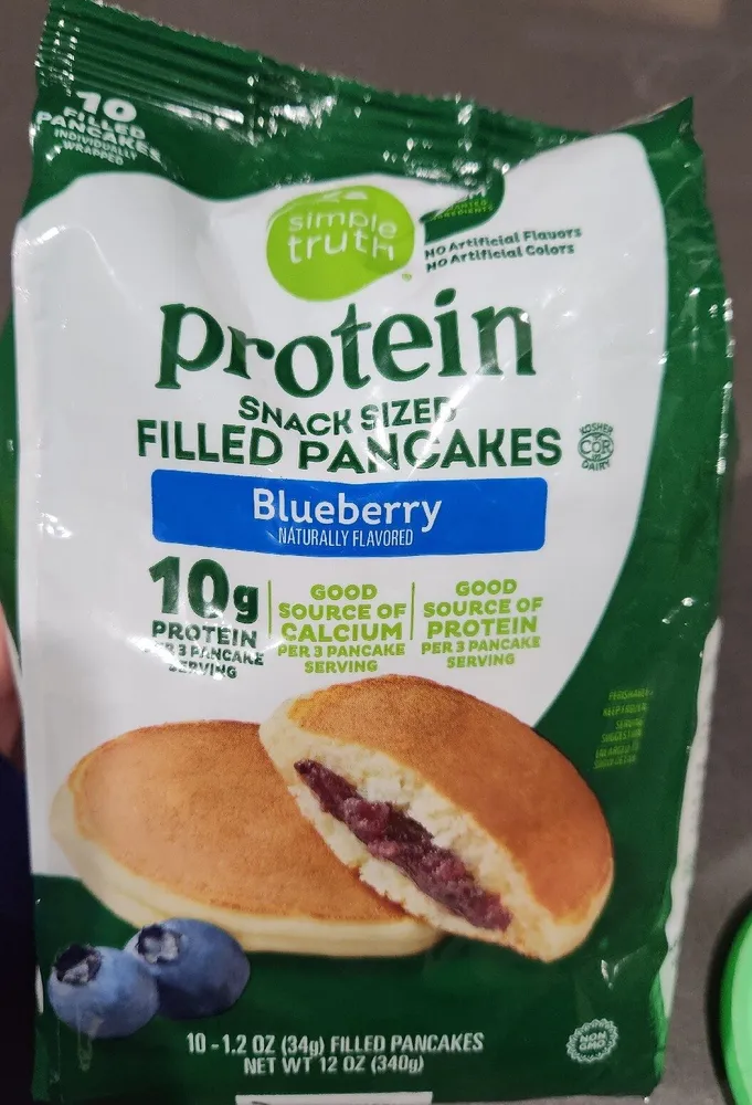 protein snack sized filled pancakes Blueberry