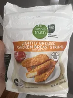 Lightly Breaded Chicken Breast Strips with Rib Meat