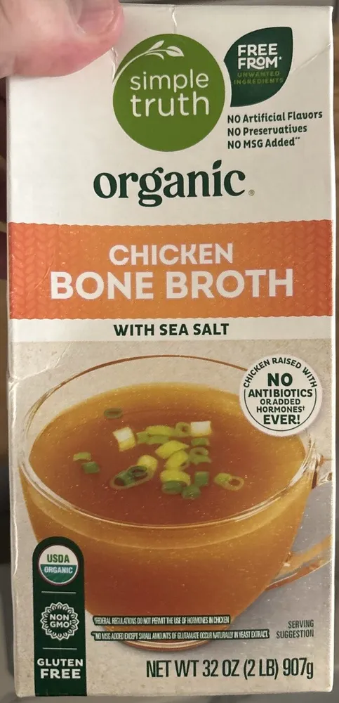 organic chicken bone broth with sea salt