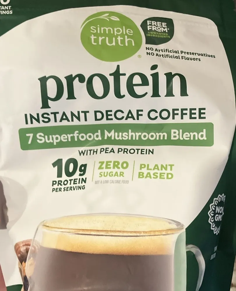 Instant decaf protein coffee