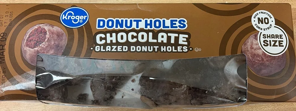 Glazed chocolate donut holes