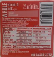Whole vitamin D milk