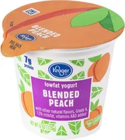 Blended peach lowfat yogurt
