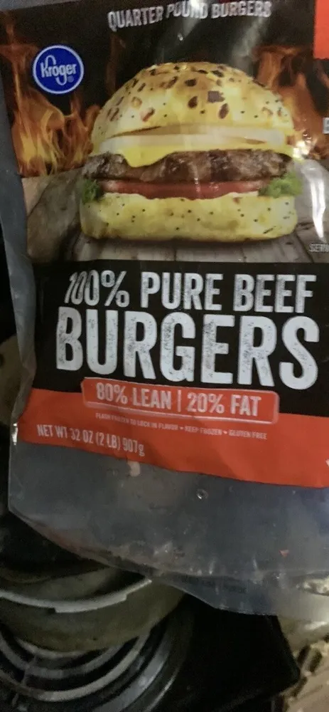 100% Pure Beef Burgers