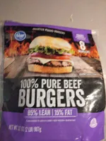 100% Pure Beef Burgers