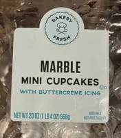 Marble Mini Cupcakes With Buttercreme Icing