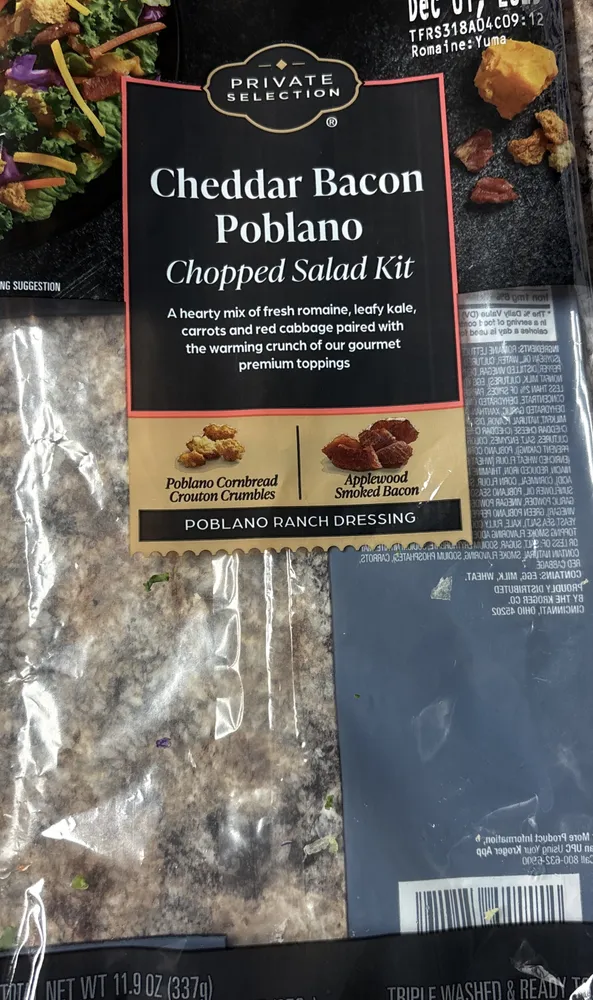 Cheddar Bacon Poblano Chopped Salad Kit