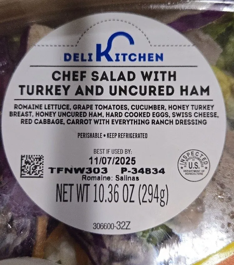 Chef Salad with Turkey and Uncured Ham