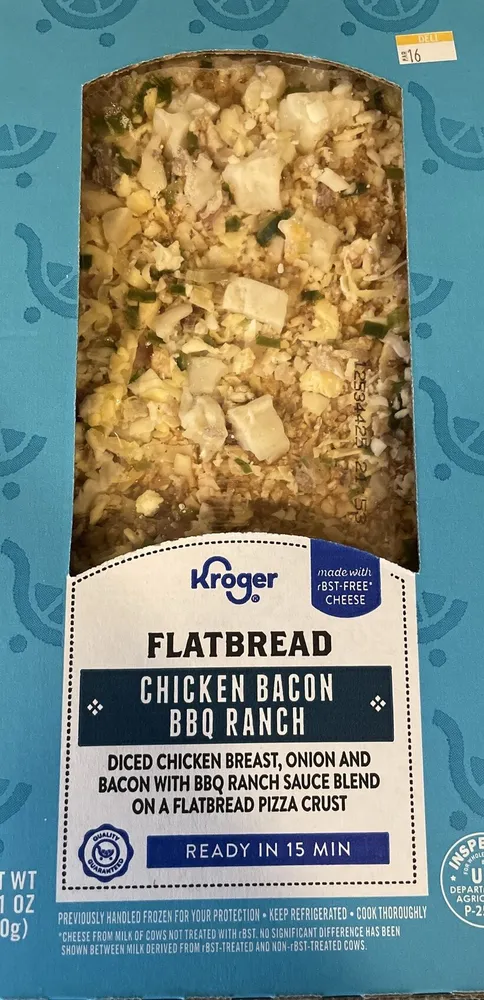 Flatbread Chicken Bacon BBQ Ranch