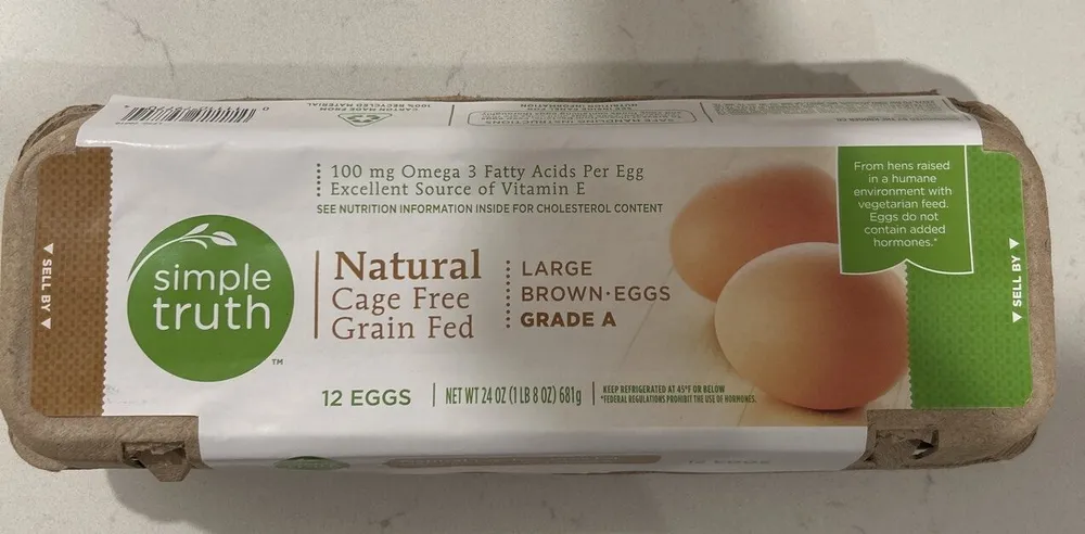 Natural Large Brown Eggs Grain Fed