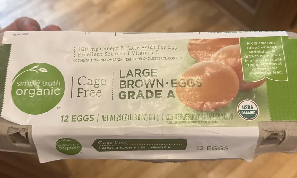 Cage free grade a large brown eggs