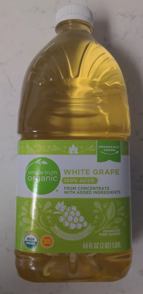 White grape 100% juice, white grape