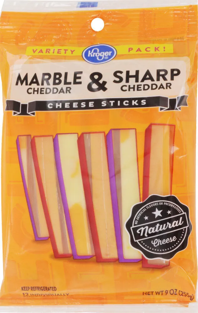 Marble & Sharp Cheddar Cheese Sticks
