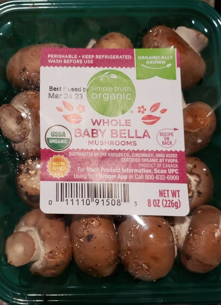 Whole baby bella mushrooms