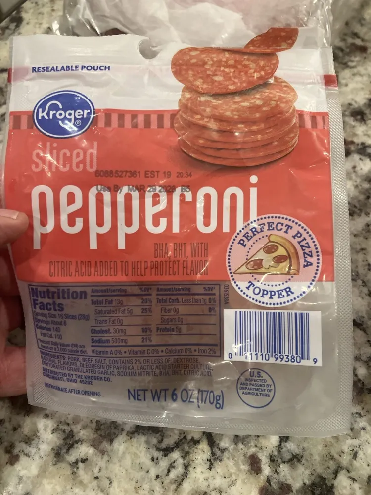 sliced pepperoni