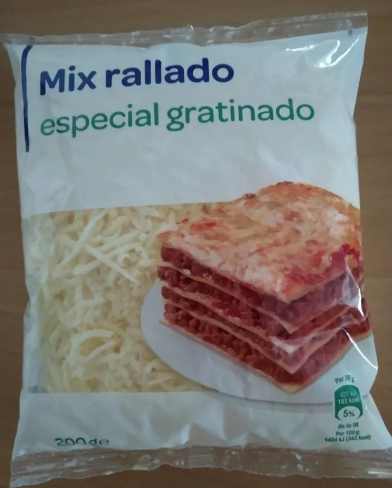 Mix rallado especial gratinado