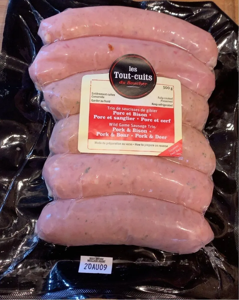 Trio de saucisses de gibier