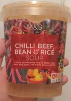 Chilli beef, bean & rice soup