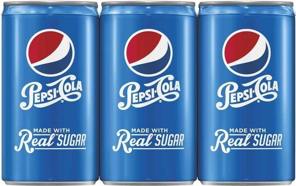 Real sugar minicans