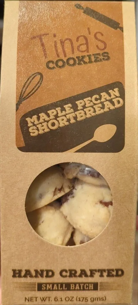 Tina's cookies Maple Pecan shortbread