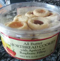 All butter Shortbread Cookies with Apricot or Raspberry Filling