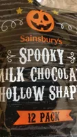 Spooky milk chocolate hollow shapes